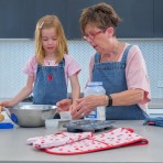 Kids Denim Apron | Apple Embroidery